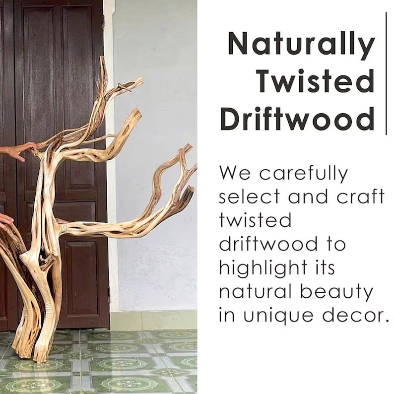 Aurenroot Corner Tree Branch Bookshelf Solid Wood Wall Mounted Driftwood